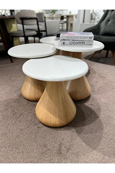 Avem Design Bohem %100 Meşe Ahşap Servis Sehpası