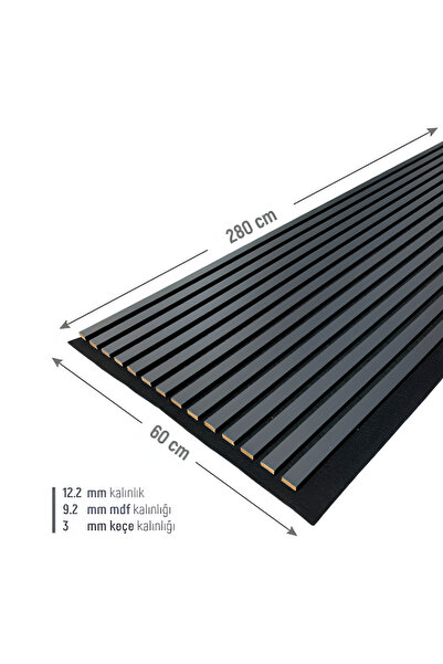 PashaDekor Akustik Ahşap Duvar Paneli Lambiri 60*280 Cm
