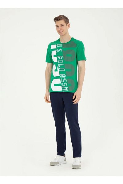 U.S. Polo Assn. Pantaloni de trening pentru bărbați, slim, albastru, US Polo Assn.HENBIXIY024 DMLS
