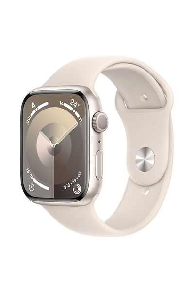 Apple Watch Series 9 GPS 45mm Starlight Aluminium Starlight Sport Band Medium/Large