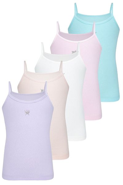 biyokids Girl's Stone Printed Undershirt 5 Pack Byo1733