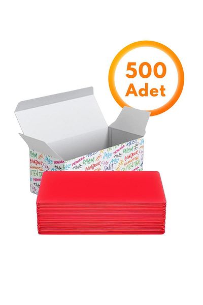 Copyder 500 Red Non-Printed Words Cards - Multi-Purpose, Boxed Note Cards for Memory and Note Taking