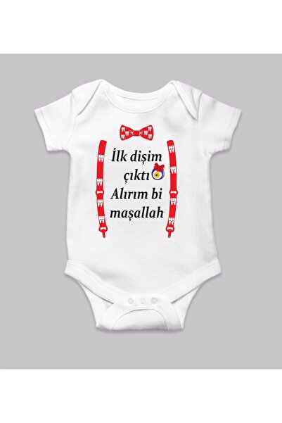 venüsdijital BABY ZIBIN BODY WITH FIRST TOOTH EXECUTION Bİ TASCHALAH PRINT