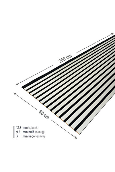 PashaDekor Akustik Ahşap Duvar Paneli Lambiri 60*280 Cm