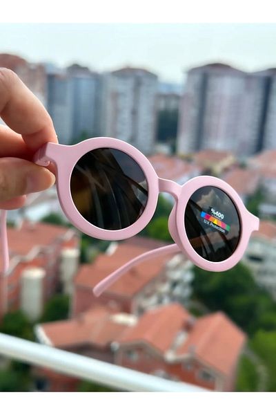 Bonicce Brand Uv400 Scandinavian 1-10 Years Old Pink Color Girl's Sunglasses (Original in Glasses Container)