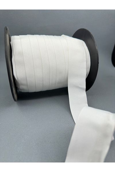 paşateks since 1995 şekil Ecru Colored 4 cm Polyester Grosgrain Ribbon - 5 Meters