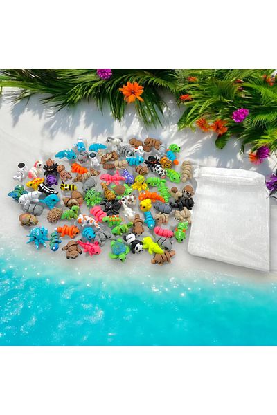 petadora 10 Pieces of Mini Animal World - Educational and Movable Jointed