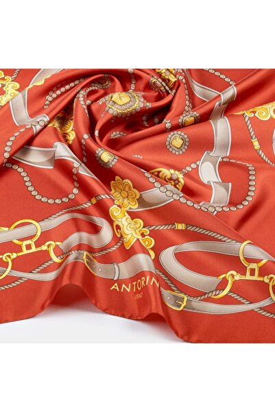 ANTORINI madE in Italian Gold & BridlE LimitEd Edition - HandmadE KErchiEf Bandana Shawl Como Scarf