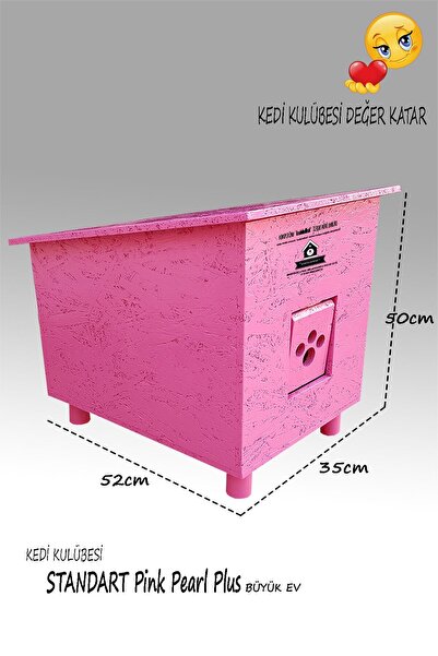 Standart Pink Pearl Plus Kedi Kulübesi Evi