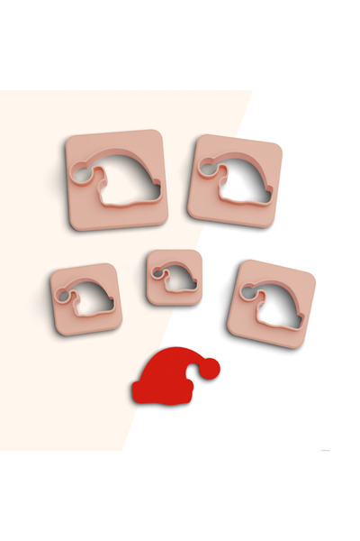 brocutters قبعة رأس السنة - قطع بوليمر كلاي، حلق وقالب كيك، 5 مقاسات، سيراميك...