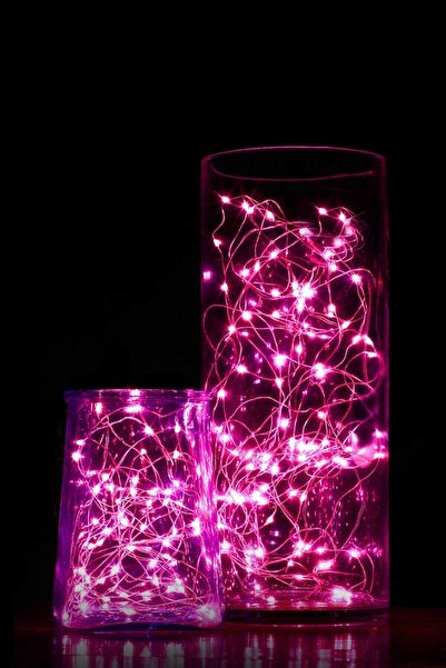 BYSHOME Peri Led 3 Metre Pilli Pembe Renk Dekoratif Aydınlatma