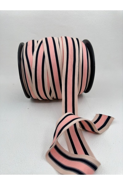 paşateks since 1995 şekil Екрю/Рожевий/Лаци 3,5 см Смугаста стрічка Рашель