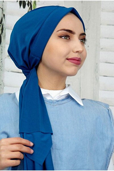 MAVİHOBİ Solid Color Dubai Outer Bonnet Shawl