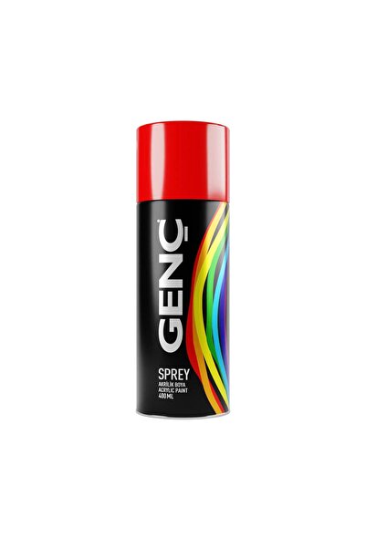 GENÇ Floresan Sprey Boya 0521 Floresan Koyu Kırmızı 400 ml