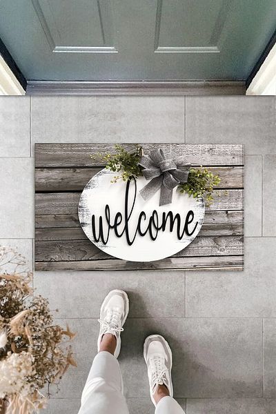 halıpera Welcome Decorative Multi-Purpose Indoor and Outdoor Door Mat