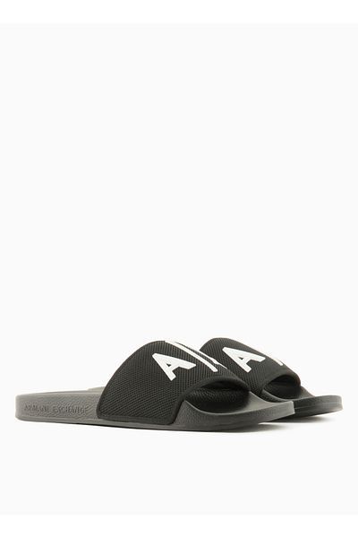 Armani Exchange Black - White Men's Beach Slippers Xup001