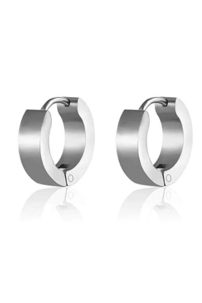 SE Jewellery Unisex Mini Size Silver Colored Classic Hoop Earrings - 1 cm