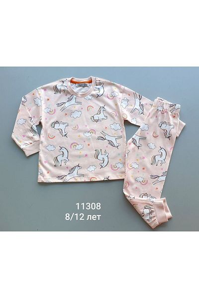 İsobel Kids Set pijamale din țesătură din jerseu cu model unicorn pentru fete