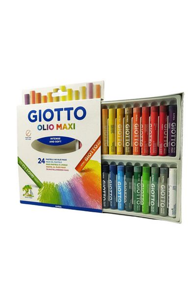Giotto Gi̇otto Oil Pastel Paint Olio Maxi Cylinder 24 Color Package