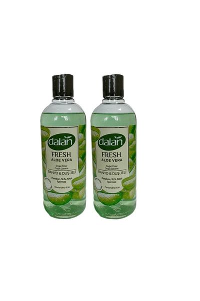 Dalan Fresh Natural Flower Extracts Natural Glycerin Shower Gel Aloe Vera Scented Refreshing Effect 2 Pieces X 500ml