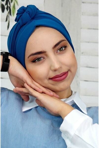 MAVİHOBİ Solid Color Dubai Outer Bonnet Shawl