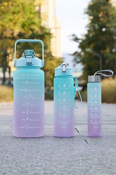 Maygiy Colorful Motivational Water Bottle Set