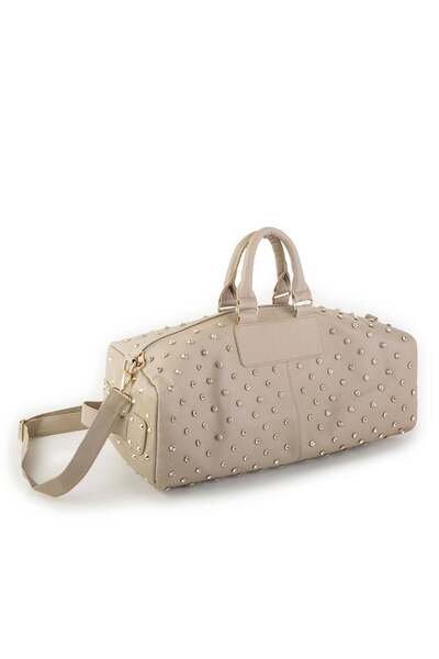 Nas Bag Vera Bag Nas Bag Gold Stylish Cylinder Stone Large Bag