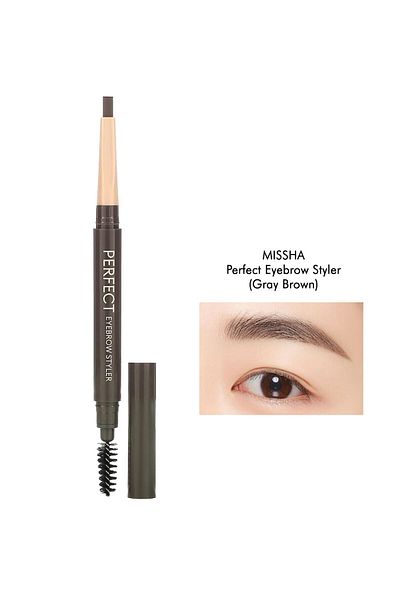 Missha Long Lasting Eyebrow Pencil That Offers Ease of Application Perfect Eyebrow Styler (Gray Brown)