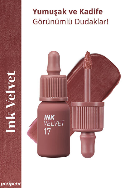 PERIPERA Yüksek Pigmentli, Kadife Görünümlü, Gün Boyu Kalıcı Tint PERIPERA Ink Velvet (17 Rosy Nude)