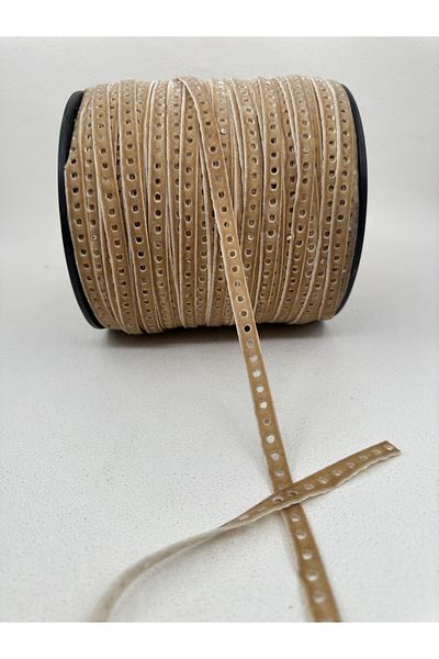 paşateks since 1995 şekil Mustard Velvet 1 cm Perforated -5 Meters