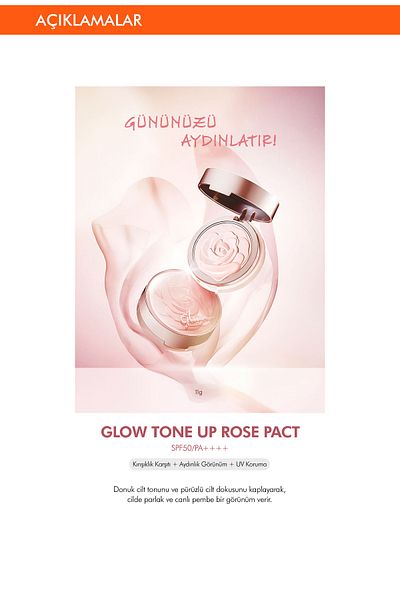 Missha Cream Glow Tone Up Rose Pact - Luminous Look Tone Equalizing Concealer