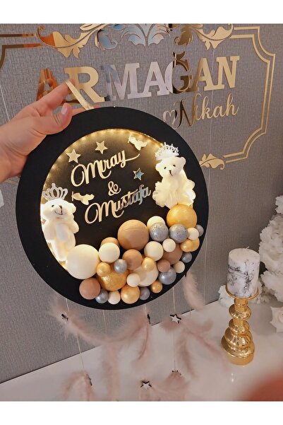 ARMAGAN BEBEK NİKAH ŞEKERİ Ledli Kapı Susu Ikiz Bebek