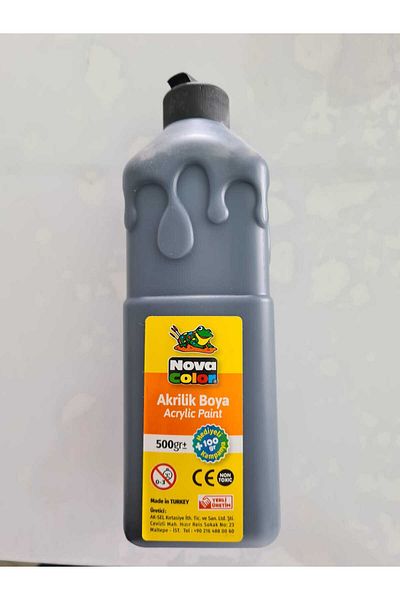 Nova Color Black Acrylic Paint - 500 ml