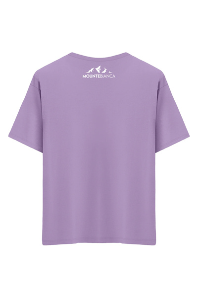 Mounte Bianca Unisex bela - Oversize kroj T-shirt