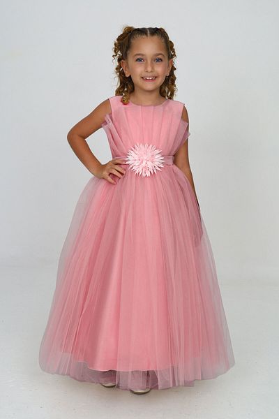 Pantulux Girl's Wedding Dress - Birthday Party Special Occasion Dress with Tarlan