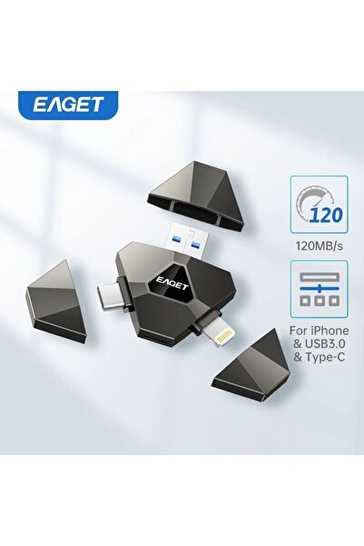 Eaget İ90 128gb. Usb Flash Bellek Type-c İphone Android Usb 3.0 Tüm Telefon T...