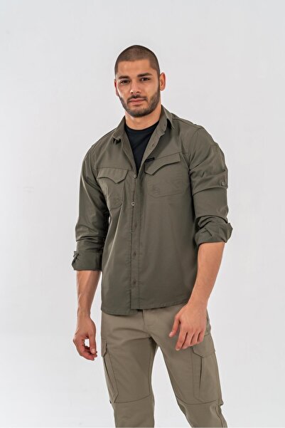 askeritaktikstore COMBAT  TACTİCAL GÖMLEK  - 428-HAKİ - L