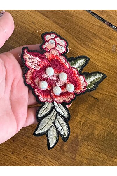 Gönülden Tasarım 13x10 cm perla, detaljno izvezena, peglana cvetna aplikacija...