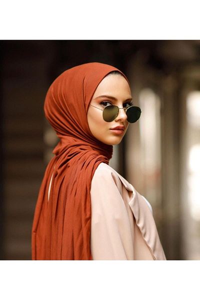 Organic Scarfs شال قطن ممشط -بلاط غامق