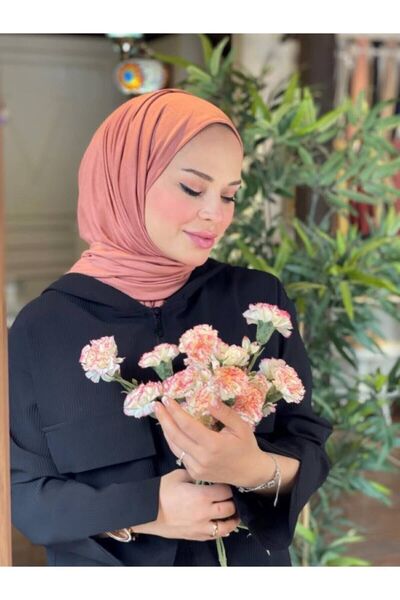 Organic Scarfs Penye Şal -şeftali