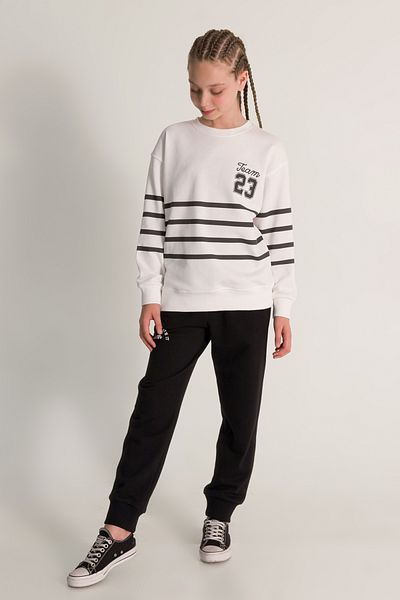 DMB BOYS & GIRLS Girl's Striped Sweatshirt and Belted Camisole Sweatpants 2-Piece Set