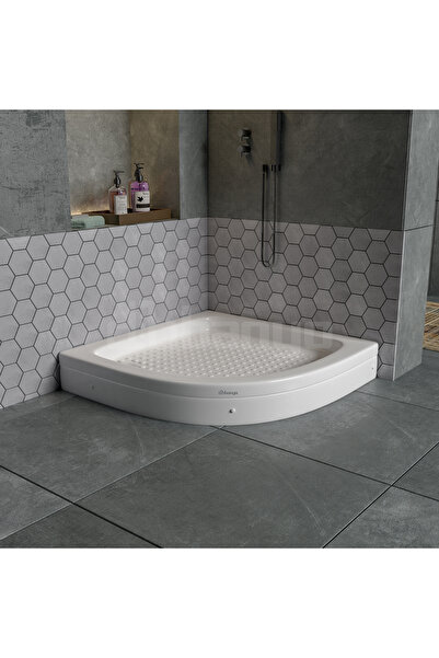 Db banyo Dbbanyo Oval Duş Teknesi Panelli 80*80*15 cm