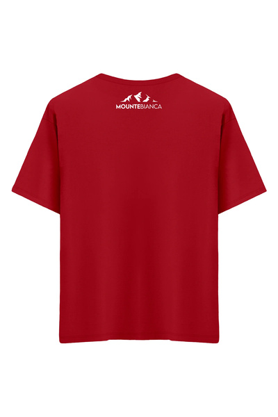 Mounte Bianca Unisex bela - Oversize kroj T-shirt