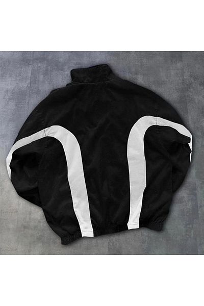 BY SRT Αλεξίπτωτο ύφασμα με στάμπα Oversize Unisex Ανεμοδράστη Αδιάβροχο