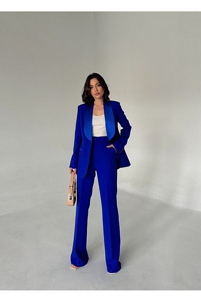 Vuntal BUTİK SATIN SHAL COLLAR DOUBLE SET BLAZER