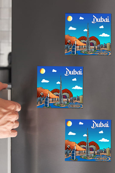 Fotomcity Dubai Tasarımlı 3'lü Magnet Seti