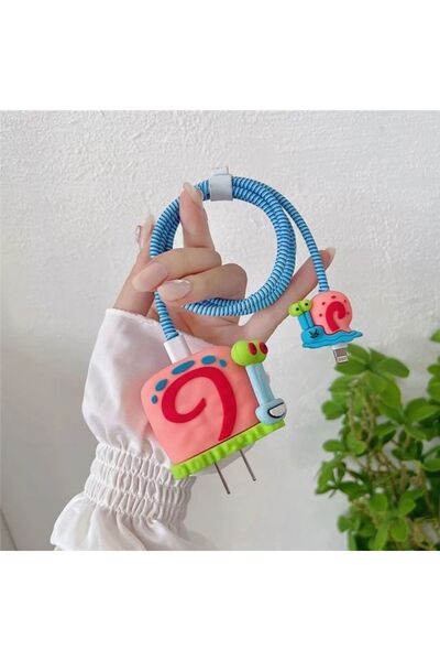 daystar İphone 18w/20w Uyumlu Şarj Aleti Kılıfı, Şarj Kablo Koruyucu, Şarj Ko...