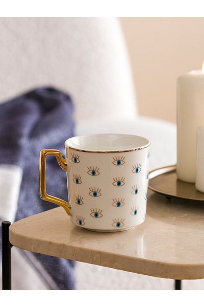 LC Waikiki LCW HOME Eye Patterned Porcelain Mug 340 Ml