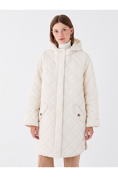 LC Waikiki Gesteppte Pufferjacke für Damen – mit Kapuze