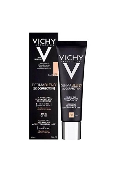 Vichy كريم أساس ديرمابلند ثلاثي الأبعاد لتصحيح الشعر ساند 35 30 مل